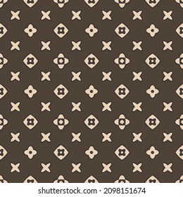 Luxury Geometric Simple Checkered Flower Seamless Pattern On White Background. Pattern For Elite Fashion Brand. Vector Illustration.