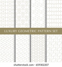 Luxury geometric vector patterns pack