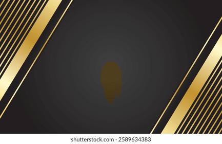Luxury geometry gold black background
