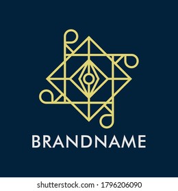 Logo-Kreativität der Luxusgeometrie