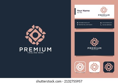 luxury geometry premium logo design and business card
