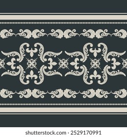 Luxo Glamour Ornate Louis Padrão Bordado Tom Escuro Preto E Branco. Mistério Exquisite prata tecido sem emenda padrão vetor. Imprimir listrado
ornamento floral, padrão, embrulho de design, seda, Tapete