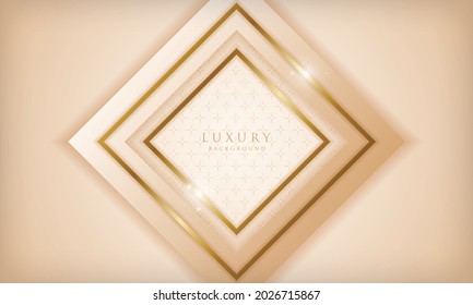 Luxury glitter gold lines background with sparkling light elements. Elegant cover design template.