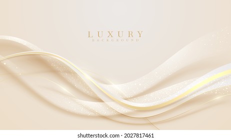 luxury glitter golden curve background.