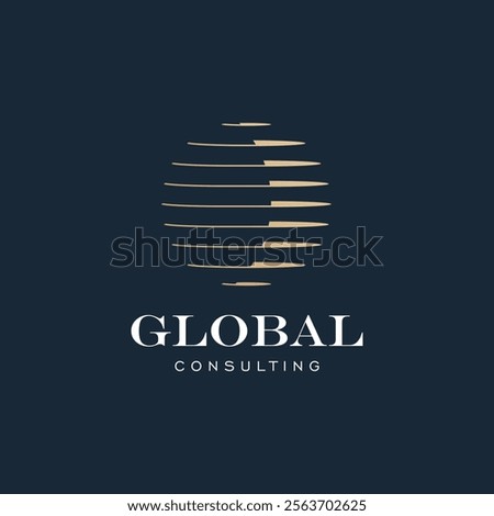 Luxury Global logo design vector template for Worldwide Logistic Consulting Business