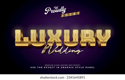 luxury glossy glowing shiny golden editable vector text effect