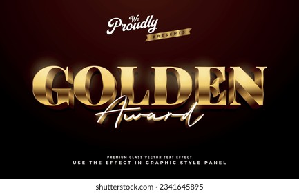 luxury glossy glowing shiny golden editable vector text effect