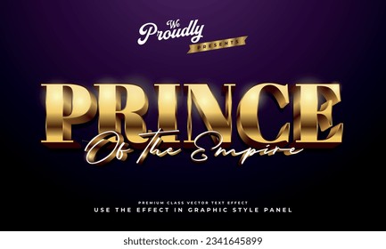 luxury glossy glowing shiny golden editable vector text effect