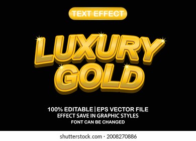 luxury gold 3d editable text effect