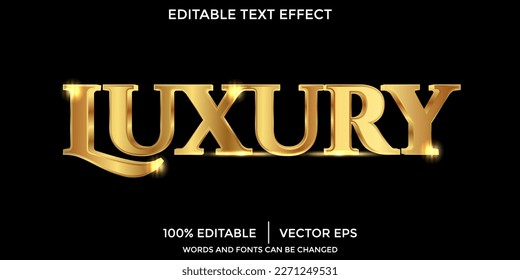 luxury gold 3d editable text effect