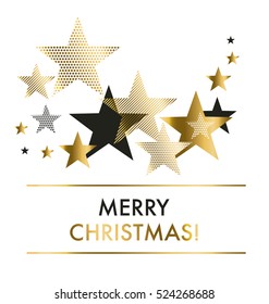 Diseño abstracto de oro de lujo. ilustración vectorial xmas fondo. fondo abstracto con estrellas de estilo geomerty dorado para Navidad y Año nuevo tarjetas decorativas de saludo, cabecera, banners web. 