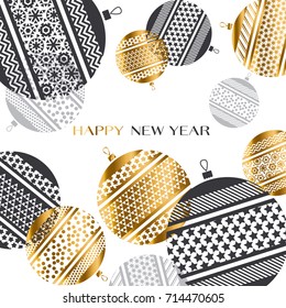 Luxury gold abstract design pattern. abstract gold new year baubles vector illustration. golden elegant style decorative design for celebration invitation, greeting card, header, banner
