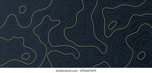 Luxury gold abstract line art background vector. Design illustration for wall art, fabric, packaging, web, banner, app, wallpaper.