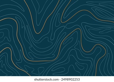 Luxury gold abstract line art background vector. Design illustration for wall art, fabric, packaging, web, banner, app, wallpaper.