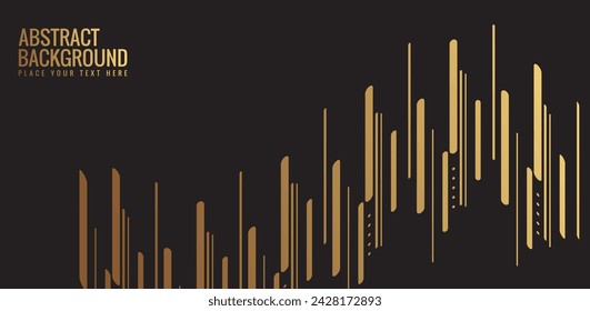 Fondo de diseño de forma abstracta de oro de lujo