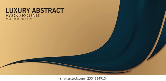 Luxury gold abstract wave background