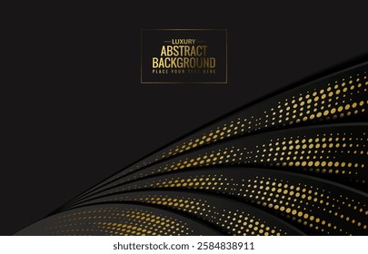 Luxury gold abstract wave background