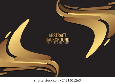 Luxury gold abstract wave design background