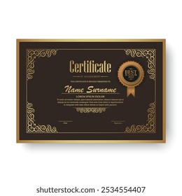 Luxury Gold achievement certificate best award diploma design