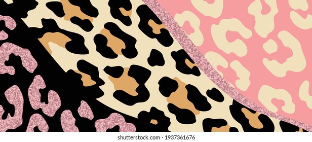 Luxury Gold animal skin abstract background vector. Exotic animal skin with golden texture. Leopard skin, zebra and tiger skin vector illustration. 