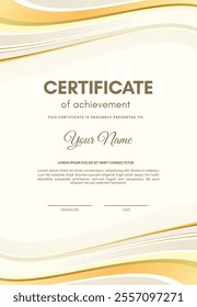 luxury gold appreciation certificate design