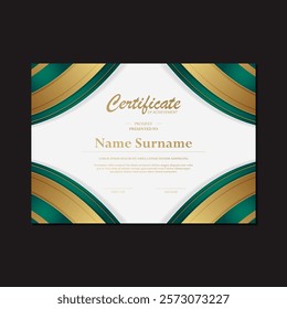 luxury gold appreciation certificate design