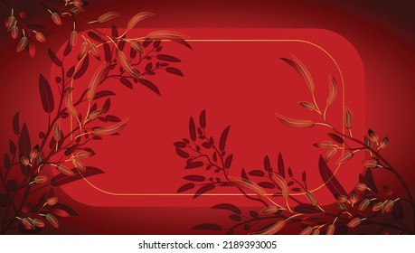 luxury gold art background Vector nature background. With a touch of red and black gradient makes it even more fierce and luxurious