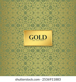 Luxury gold art line pattern design