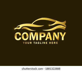 Luxury Gold Automotive Car Logo Design Stock Vector (Royalty Free ...