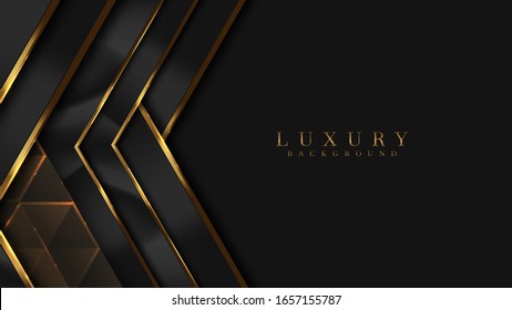 Luxury Gold Background and black metal texture in 3d abstract style  Illustration from vector about modern template design for strong feeling   technology   futurism 