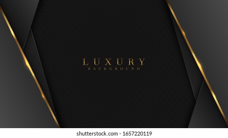 Luxury Gold Background with black metal texture in 3d abstract style. Illustration from vector about modern template design for strong feeling and technology and futurism.