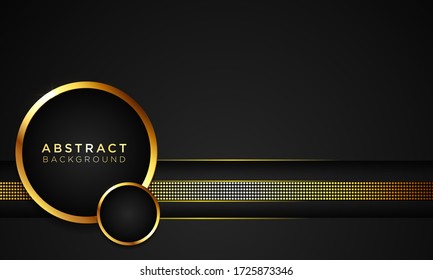 luxury gold background, dark and shiny gold background with circle