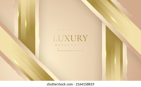 Lujoso fondo dorado con brillo y efecto claro. Fondo Dorado premium con estilo de corte de papel para premio, nominación, ceremonia, invitación formal o diseño de certificado