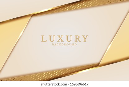 Luxury Gold Background with metal texture and Expensive mustard shades in 3d abstract style. Illustration from vector  