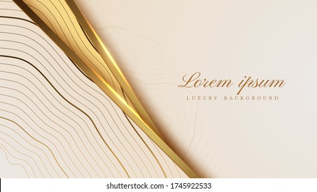 Luxury Gold Background with metal texture and Expensive mustard shades in 3d abstract style. Illustration from vector about modern template design for strong feeling and technology and futurism.