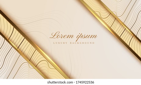 Luxury Gold Background with metal texture and Expensive mustard shades in 3d abstract style. Illustration from vector about modern template design for strong feeling and technology and futurism.