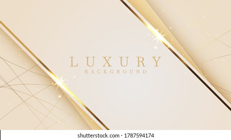 Luxury Golden Curve Line Background Certificate Stock Vector (Royalty ...