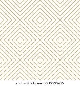 Motif d'arrière-plan doré de luxe, motif harmonieux de ligne géométrique carré, image vectorielle abstraite de création en diagonale.