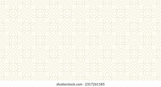 Luxury gold background pattern seamless geometric line floral circle abstract design vector. Christmas background.
