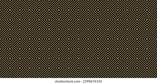 Patrón de fondo dorado de lujo sin fisuras línea geométrica raya chevron cuadrado zigzag diseño abstracto para el fondo navideño. ilustración vectorial