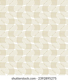 
Luxury gold background pattern seamless geometric line circle abstract design vector. geometric line circle wave abstract design vector. 