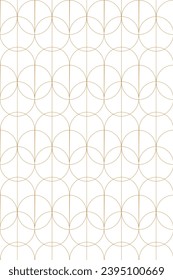 Luxury gold background pattern seamless geometric line circle abstract design vector. 