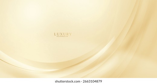 Luxury gold background with shining abstract lines. Modern vector illustration.