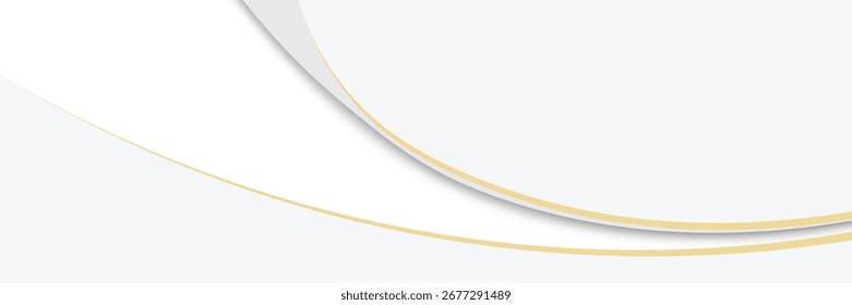 Luxury gold background vector. Abstract white and golden lines background with glow effect. Modern style wallpaper for poster, ads, sale banner, business presentation and packaging design.