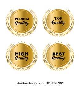 Luxury gold badges and labels premium quality product. 