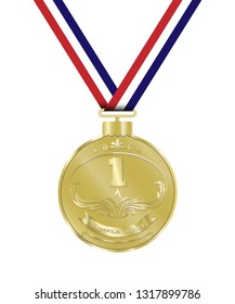Luxury gold badges and sports medals or  premium quality product in vintage style, vector illustration