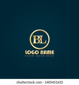 luxury gold BL company linked letter logo concept. Designed for your web site design, logo, app, UI. initial logo design. elegant logo
