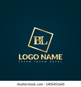 luxury gold BL company linked letter logo concept. Designed for your web site design, logo, app, UI. initial logo design. elegant logo