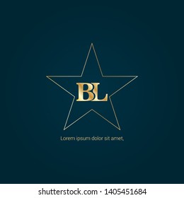 luxury gold BL company linked letter logo concept. Designed for your web site design, logo, app, UI. initial logo design. elegant logo
