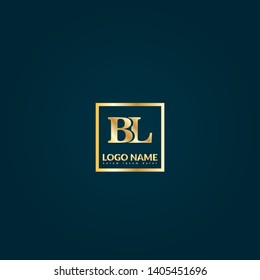 luxury gold BL company linked letter logo concept. Designed for your web site design, logo, app, UI. initial logo design. elegant logo